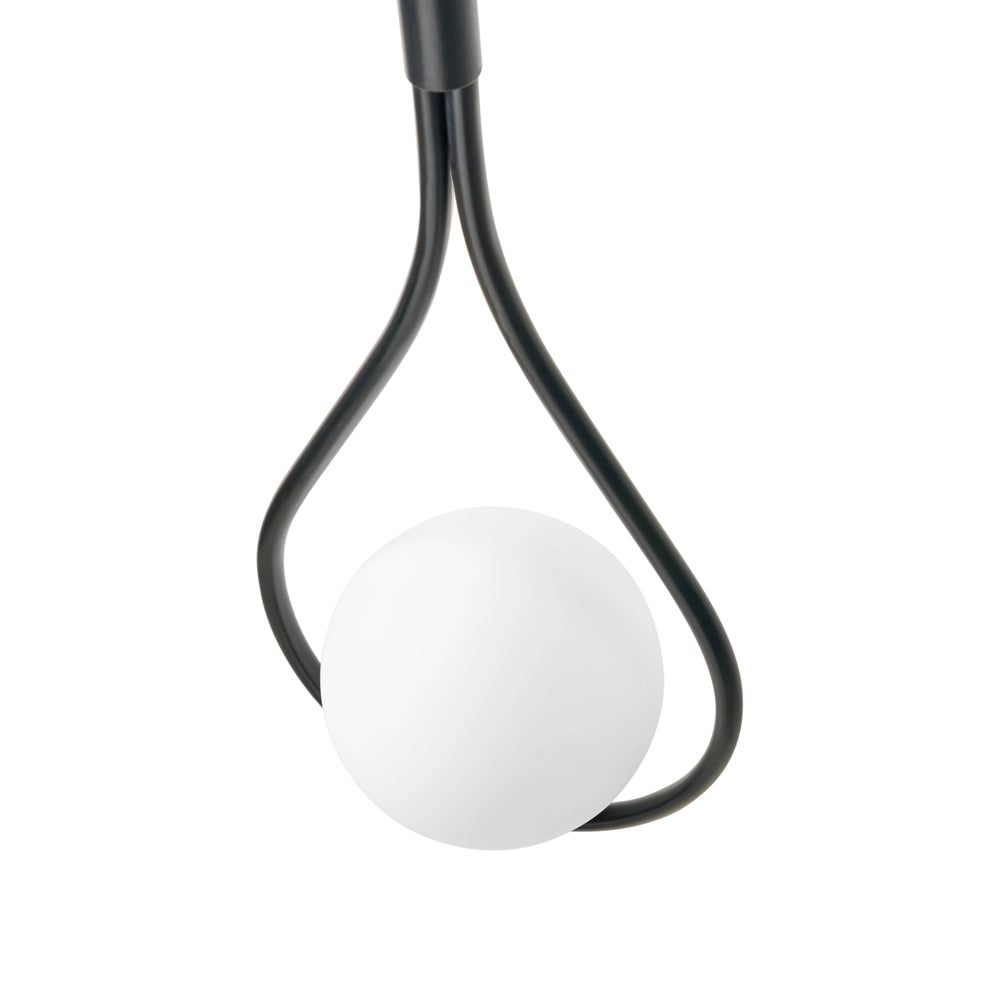Lampada da parete Base in metallo nero Paralume in vetro Elegante forma a strappo Modern Glam