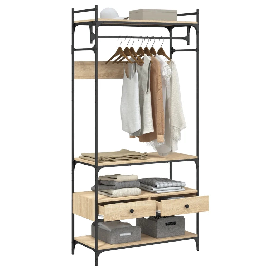 Armadio Cassetti Rovere Sonoma 89x39x184,5 cm Legno Multistrato 838954