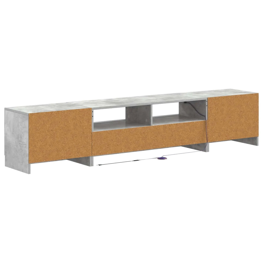 Mobile TV LED a 5 pezzi Grigio Cemento Legno ingegnerizzato 3417003