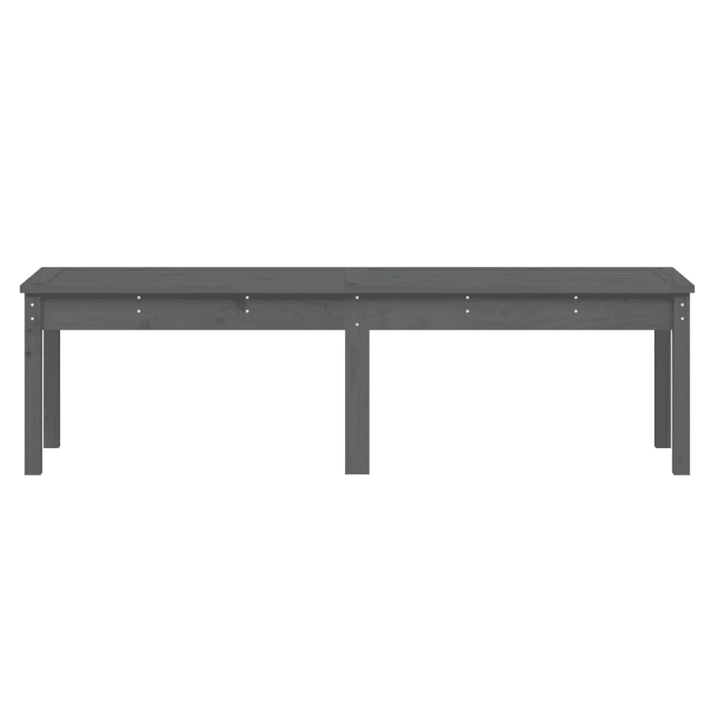 Panca Giardino 2 Posti Grigia 159,5x44x45cm Legno Massello Pino 824013