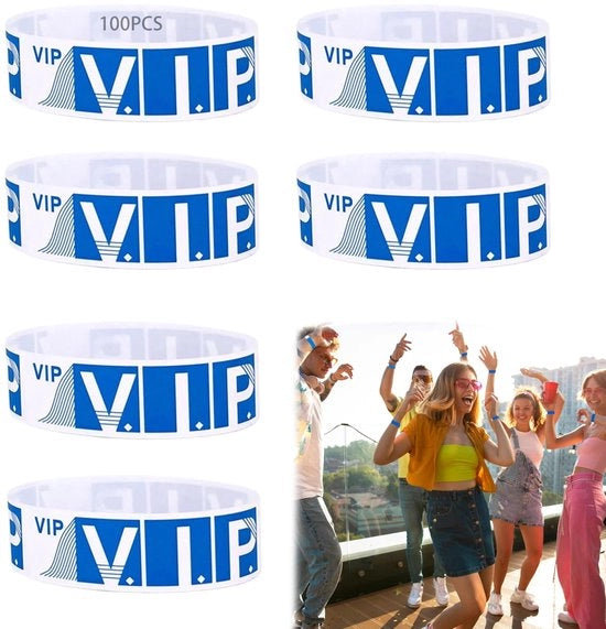 300 Armbandi VIP Acquatici - Personalizzabili - Per Eventi e Feste - Adesivi Facili da Applicare - Colori Vivaci - Armbandi per Feste