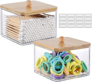 Sostituto di rulli per asciugamani 2 pezzi - Porta bottone in cotone - Dispensatore di rulli per asciugamani in acrilico - Sostituto di rulli per asciugamani - Bacinelle farmaceutiche - Organizzatore di cosmetici trasparente - Contenitori per la bagno