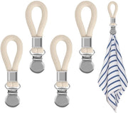Clip per asciugamano - Set di 5 - Bianco/Beige