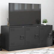 Mobile TV-Credenza per TV-Console TV Nero 99x39x44 cm in Acciaio 115100