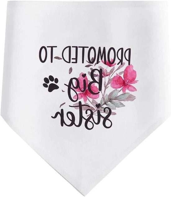 Bandaana per Cani con Disegno di Fiori per Matrimonio - Sciarpa per Cane a Tre Angoli Bianca per Matrimonio e Foto Accessori - Accessori per Collare per Piccoli Cani