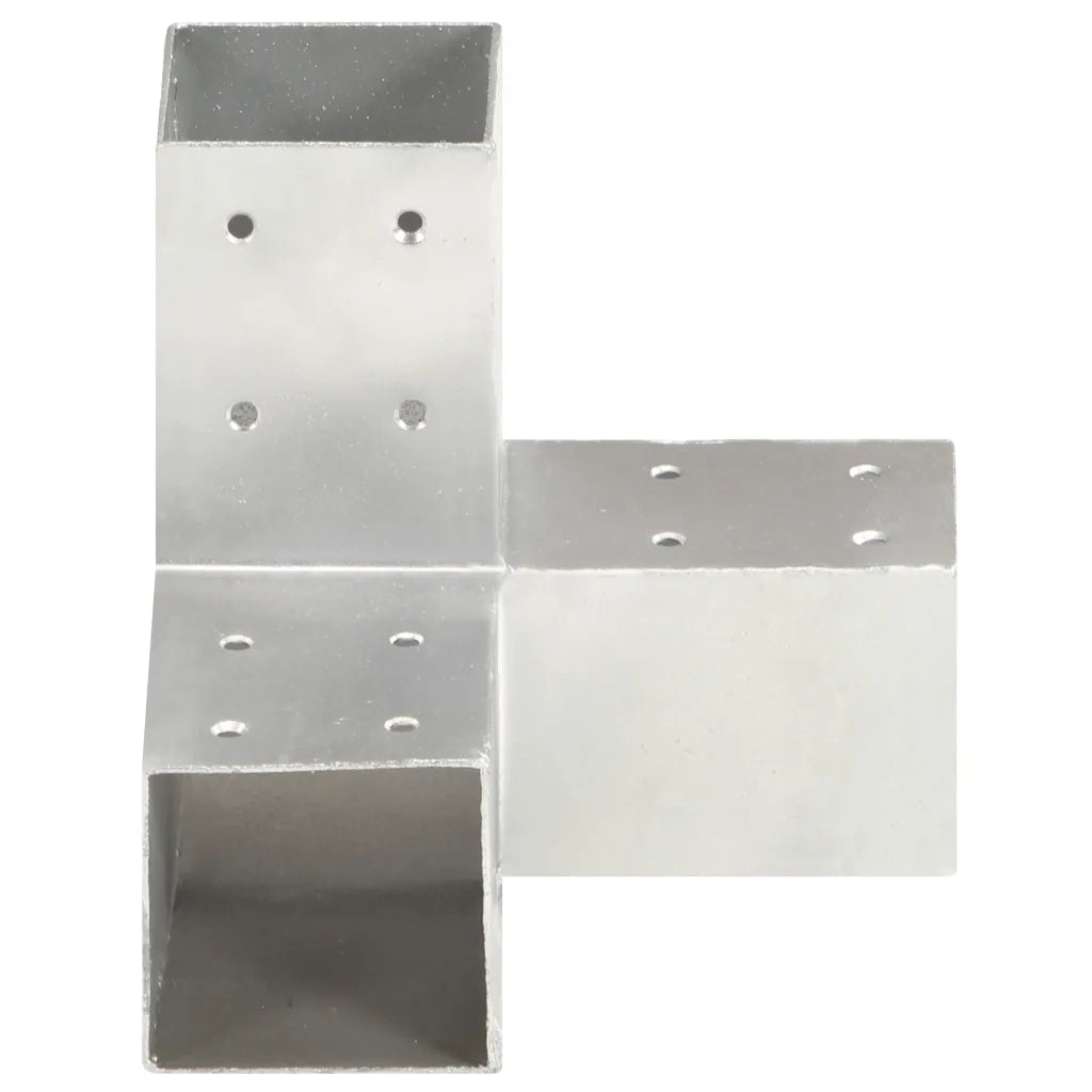 Connettori per Pali a Forma di Y 4 pz Metallo Zincato 81x81 mmcod mxl 95090