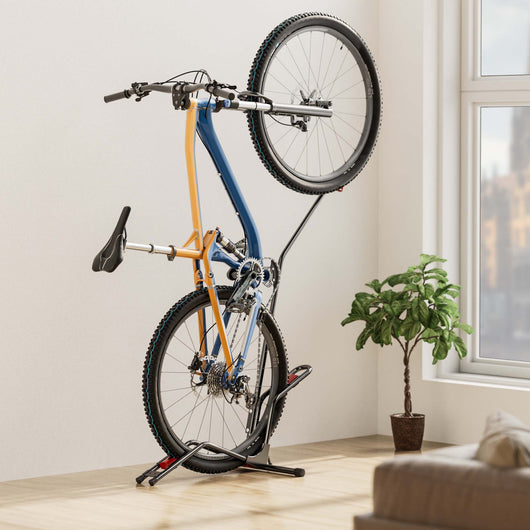 Portabici verticale autoportante, 53x11x120 cm, per biciclette 24-29"