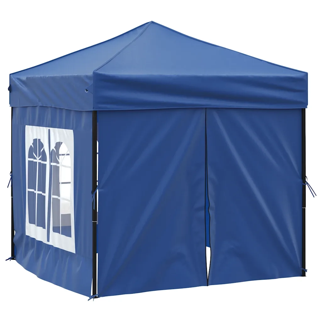 Tenda per Feste Pieghevole con Pareti Laterali-Tenda Gazebo Blu 2x2 m 523735