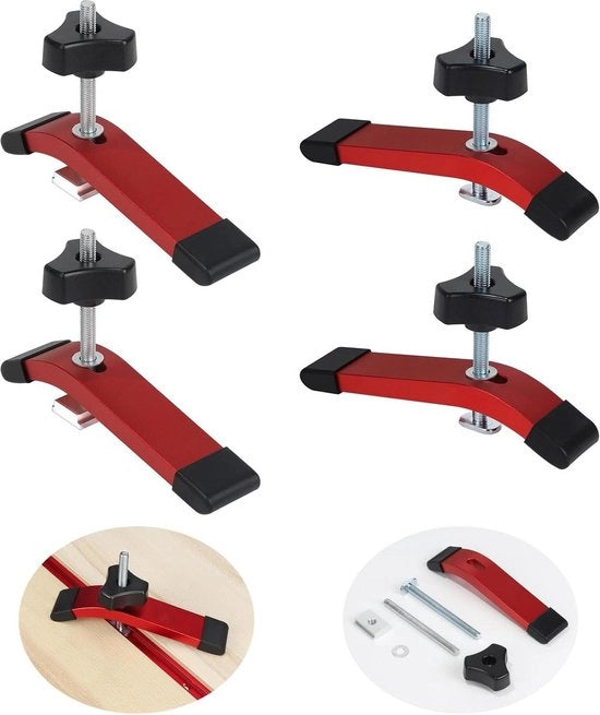 Set di tenuta T-Track in lega di alluminio - Tenute T veloci per utensili di lavorazione del legno e del metallo