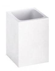 Portaspazzolino da Banco GAMMA in Resina Bianco Opaco 11,5 x7,5 x7,5 cm