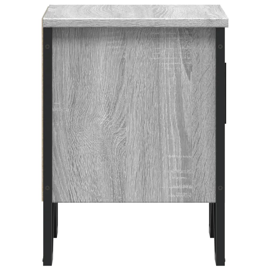 Comodini 2pz Grigio Sonoma 40x30x40 cm in Truciolato 848521