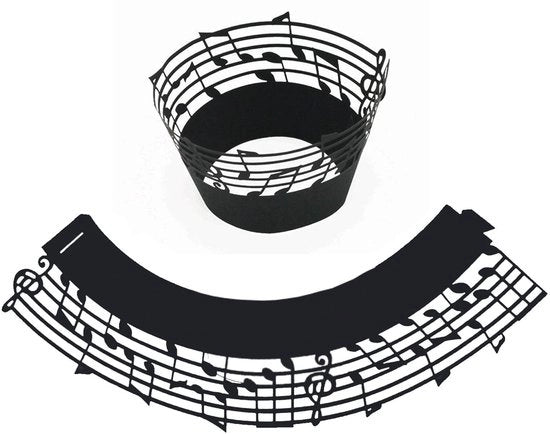 Decorazioni per Cupcake a forma di Note Musicali - 50x Rivestimenti in Papier - Decorazione - Festa - Compleanno - Ambientalmente Pieno - Riciclabile - Rivestimenti per Cupcake