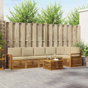 Set divano sezionale con cuscino 7 pcs Naturale e Beige 3374933