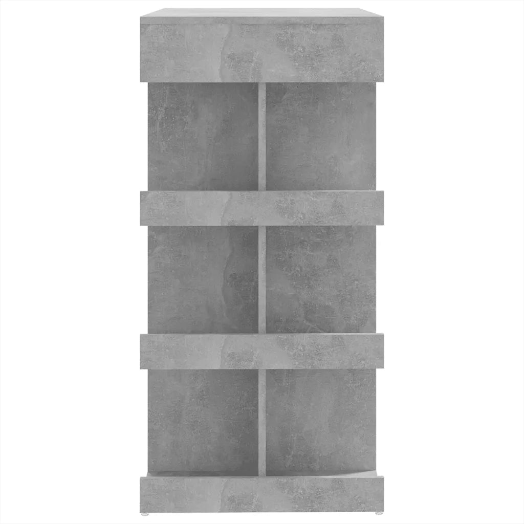 Tavolo Bar con Ripiani Grigio Cemento 100x50x101,5cm Truciolato 809453