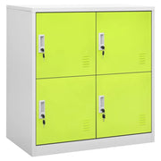 Armadietti Chiavi 2pz Grigio Chiaro Verde 90x45x92,5cm Acciaio 3095226