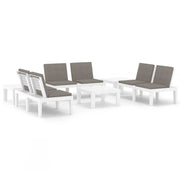 Set di mobili da giardino mobili da esterno 6 pezzi con cuscini in plastica bianca 02_0016847