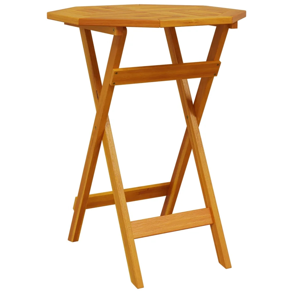 Tavolo da Giardino Pieghevole Ã˜60x75cm Legno Massello di Acacia