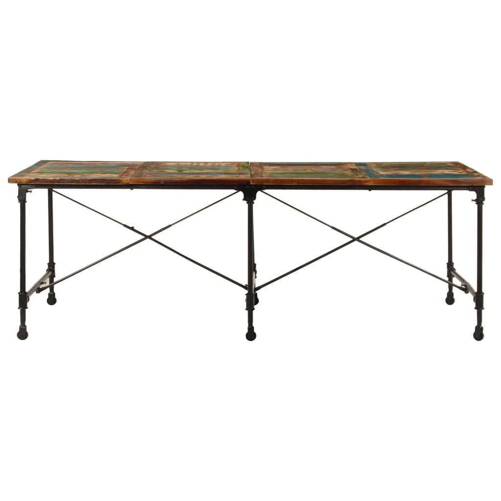 Tavolo da Pranzo 220x90x77 cm in Legno Massello di Recupero