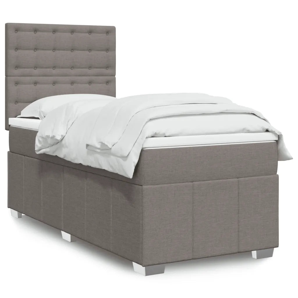 Giroletto a Molle con Materasso Tortora 100x200 cm in Tessuto 3293897