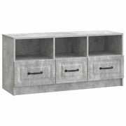 Mobile TV con cassetto-Credenza per TV Grigio Cemento 102 x 34,5 x 47 cm 654478