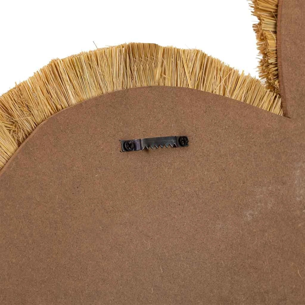 Specchio in fibra naturale marrone 97x77x3h