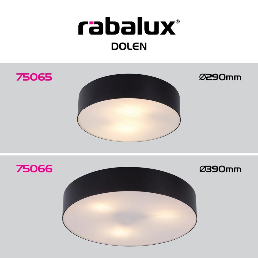 Plafoniera esterna Dolen 2xE27 nera Rabalux