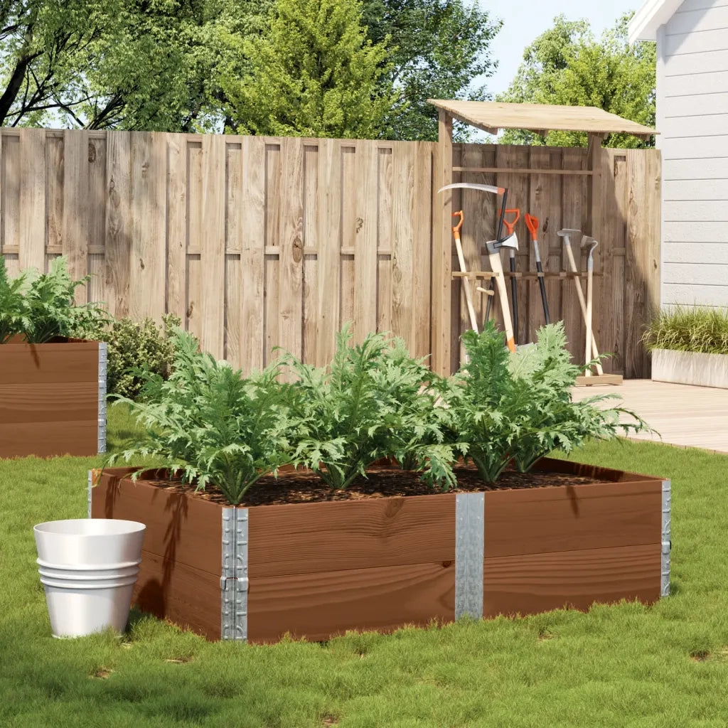 Fioriera da Giardino Marrone 150x100 cm Legno Massello di Pino 3295418