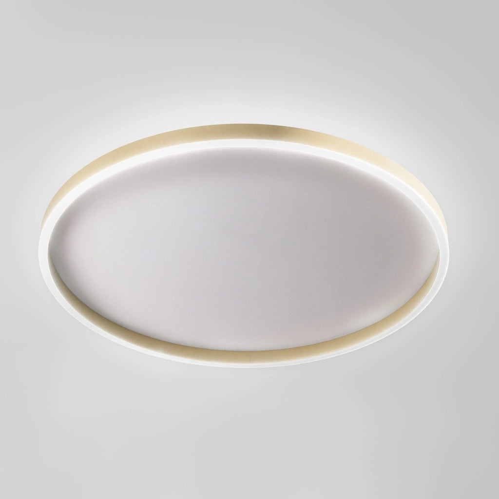 Lampada a Soffitto AELA P/G in Alluminio New Beige 60W+12W LED Integrato Biemissione 3800lm Dimmerabile Taglio Fase - Gealuce