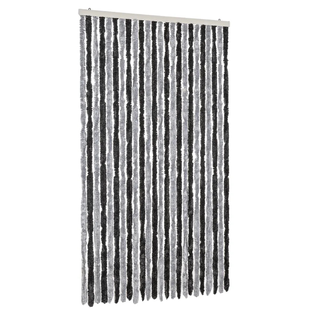Tenda Antimosche Grigia e Nera 100x220 cm in Ciniglia CFW4339725