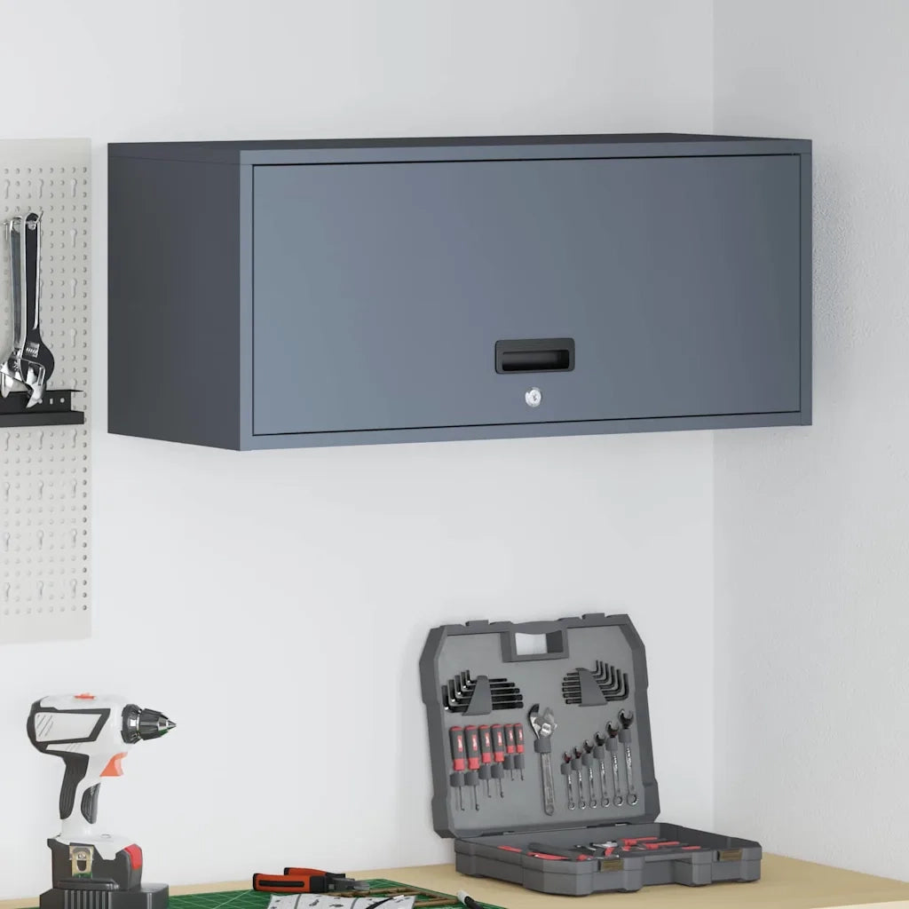 Armadio a muro per garage Antracite 80 x 33 x 35 cm