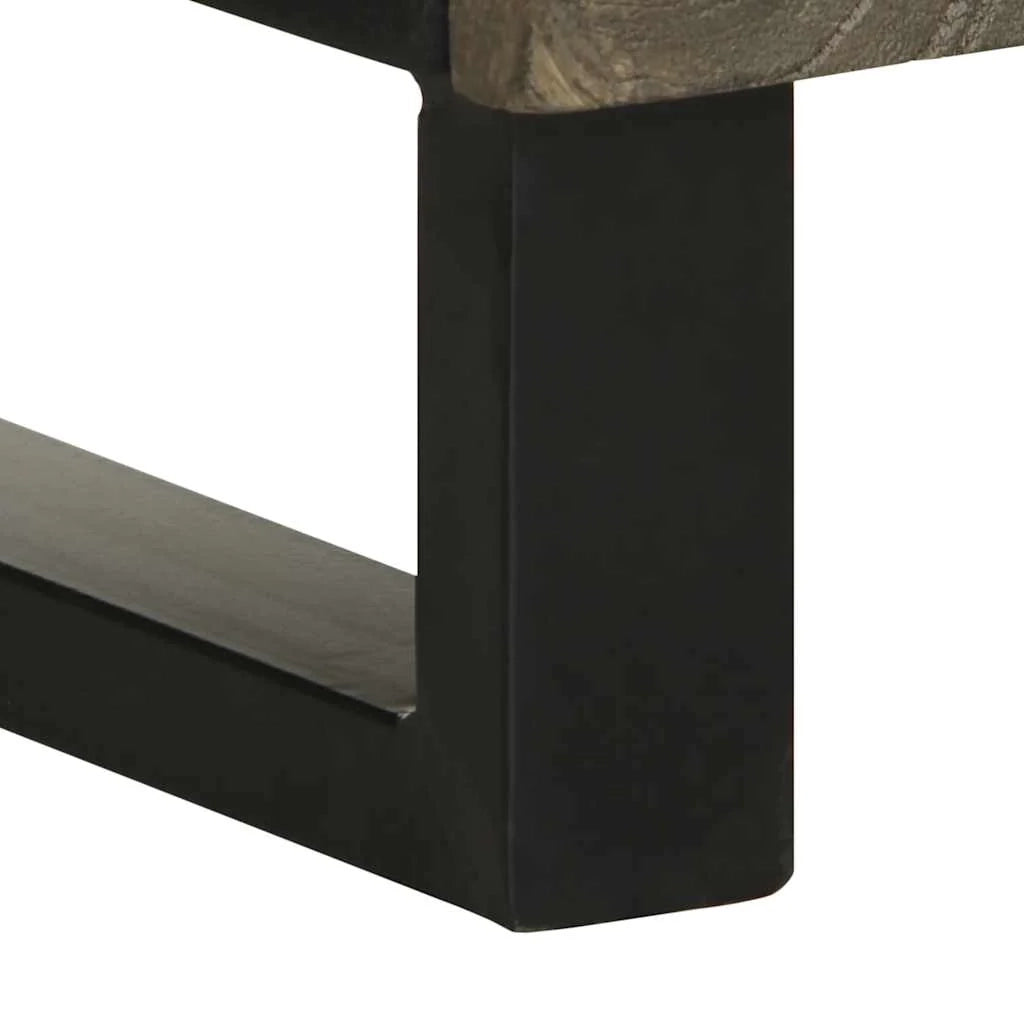 Mobiletto da bagno con anta contenitore nero 38 x 33 x 160 cm stile moderno legno massello nero 02_0057734