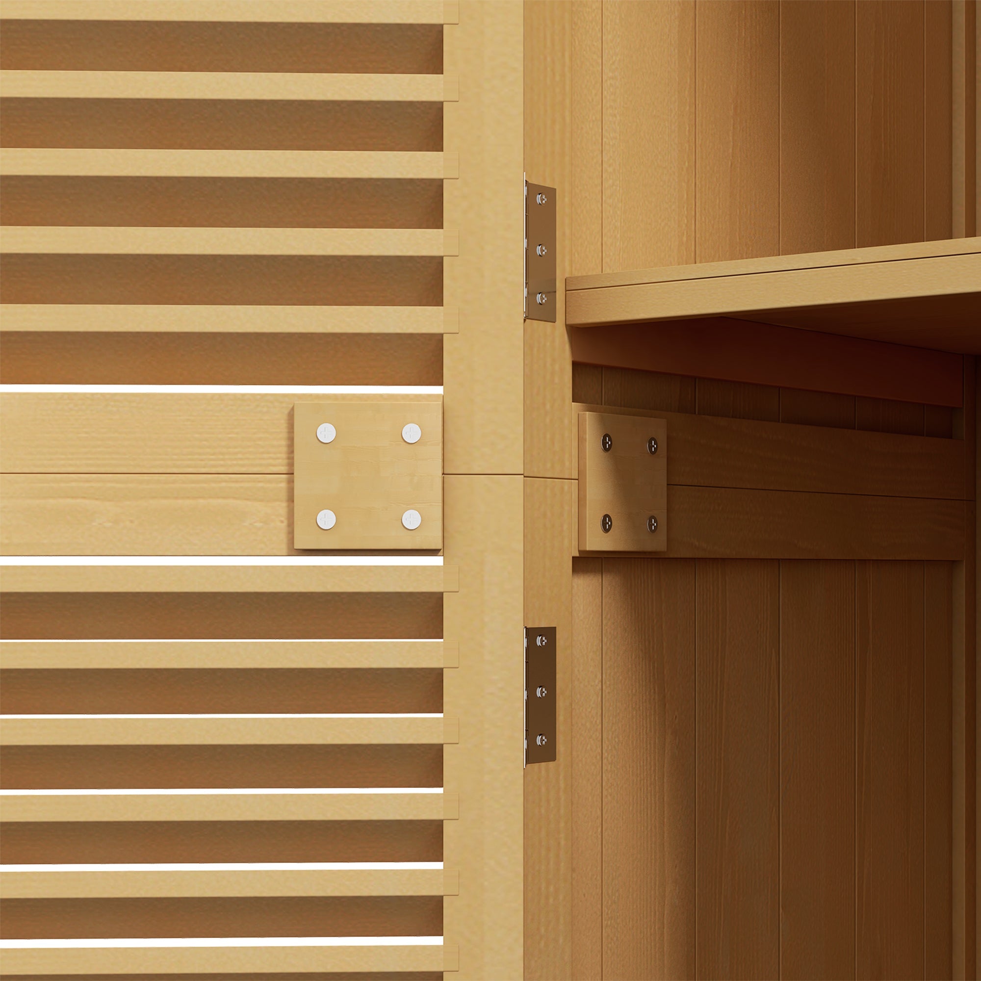 Casetta Box da Giardino 87x46,5x160 cm con Ante a persiana in Legno