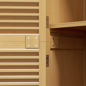 Casetta Box da Giardino 87x46,5x160 cm con Ante a persiana in Legno