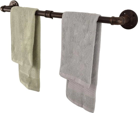 Supporto per asciugamani da parete Montaggio industriale per asciugamani da bagno in acciaio inossidabile (24 pollici, rosso bronzo)