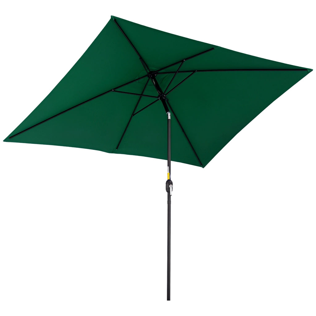Ombrellone da giardino rettangolare pieghevole ¨C zephmum ¨C Verde e Nero 2x3 m