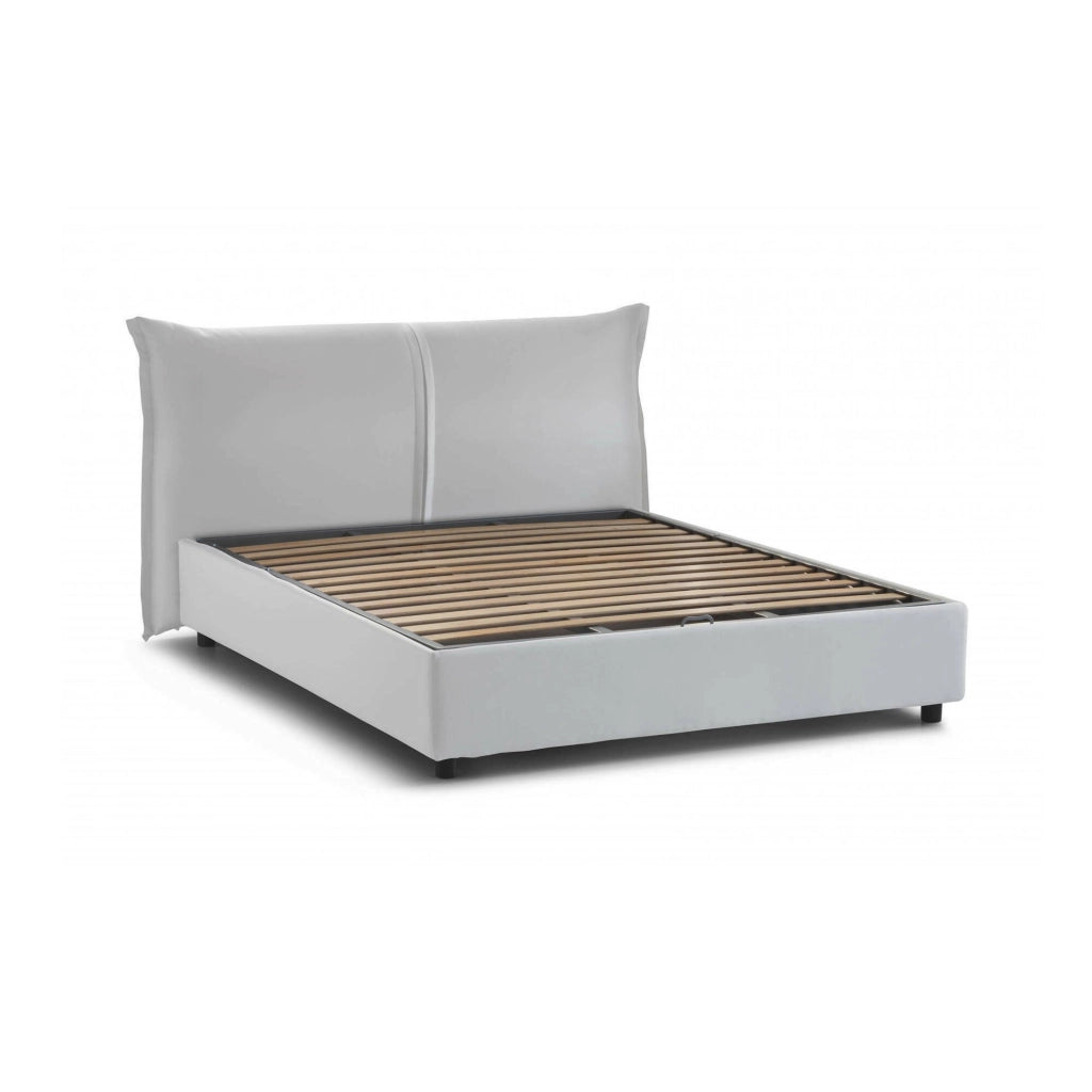Letto Matrimoniale Alabaster, Letto Matrimoniale Sfoderabile Made in Italy, Bianco