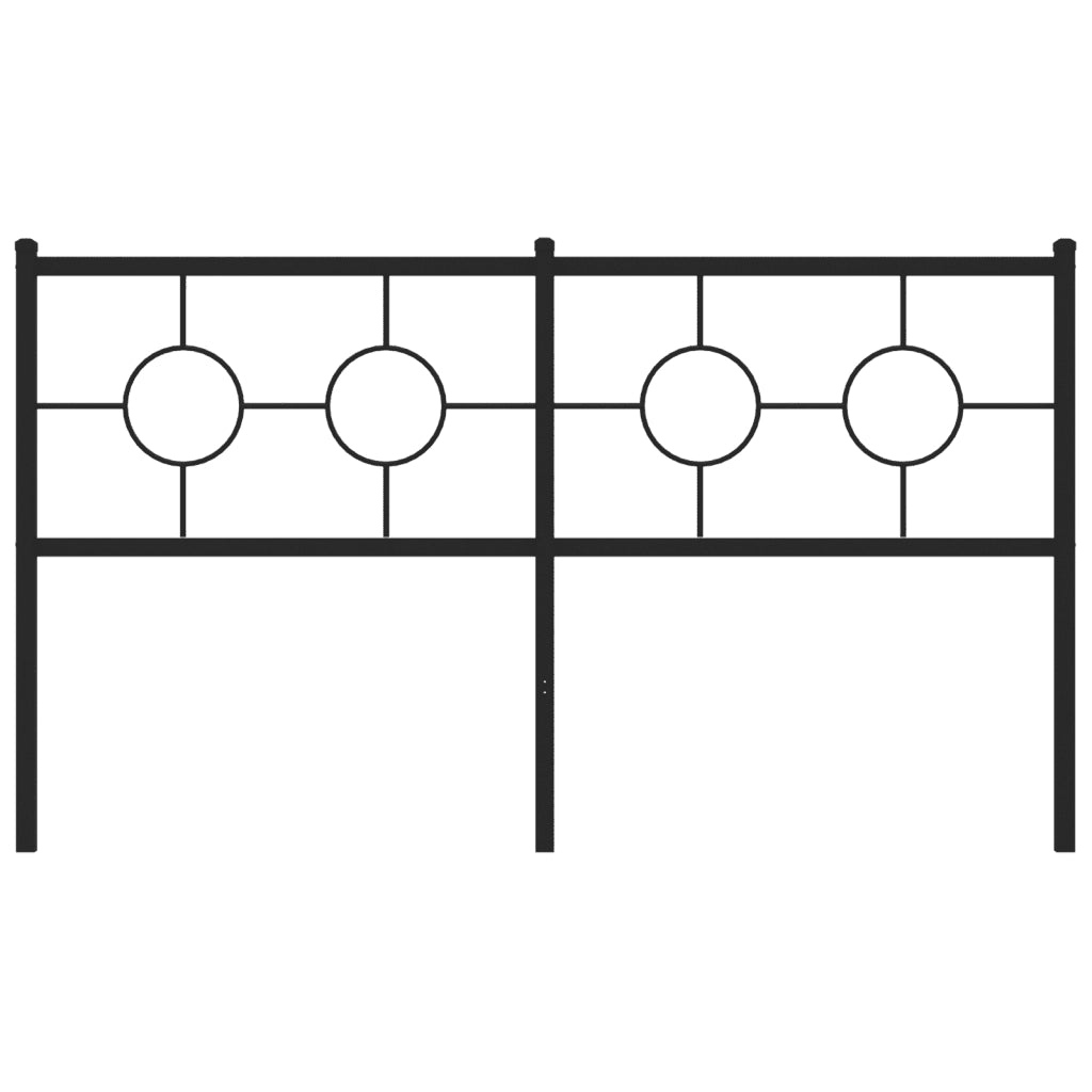 Testiera in Metallo Nero 150 cm