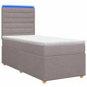 Letto box spring con materasso Tortora 80 x 200 cm Tessuto 3455214