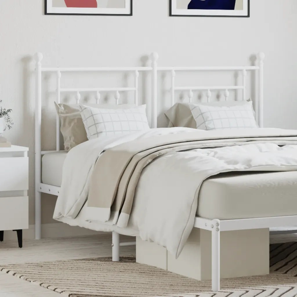 Testiera in Metallo Bianco 140 cm