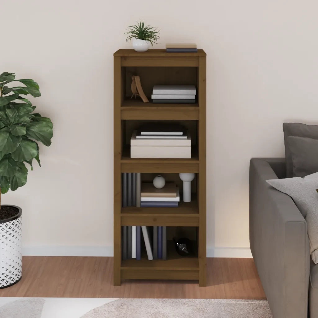 Libreria Marrone Ambra 50x35x125,5 cm in Legno Massello di Pino 821712