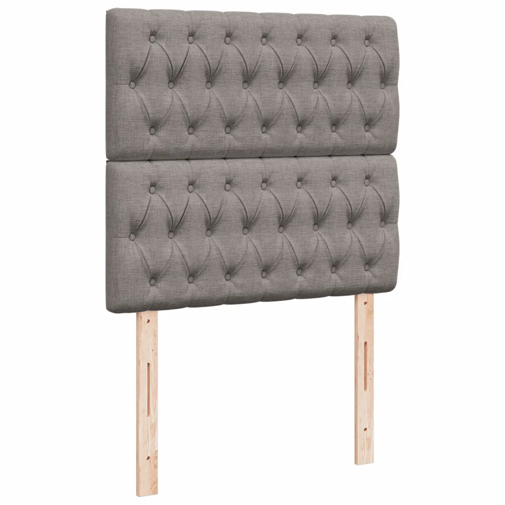 vidaXL Giroletto a Molle con Materasso Tortora 100x200 cm in Tessuto