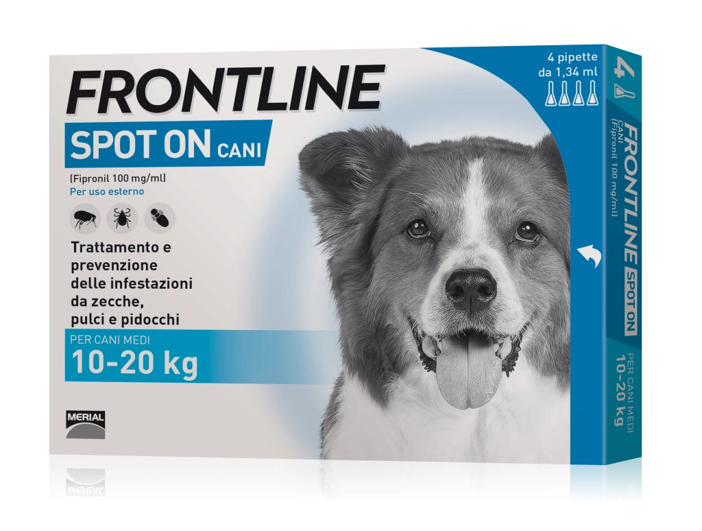 Frontline ANTIPARASSITARIO SPOT ON per cani 10÷20 kg. (cf. 4 pipette)