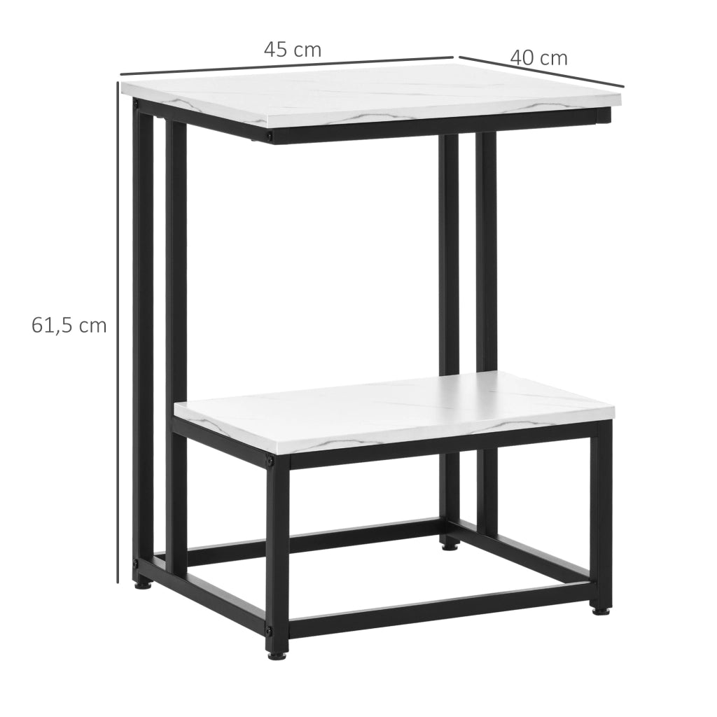 Tavolino da caff¨¨ moderno ¨C Minimal ¨C nero, bianco, metallo, vetro