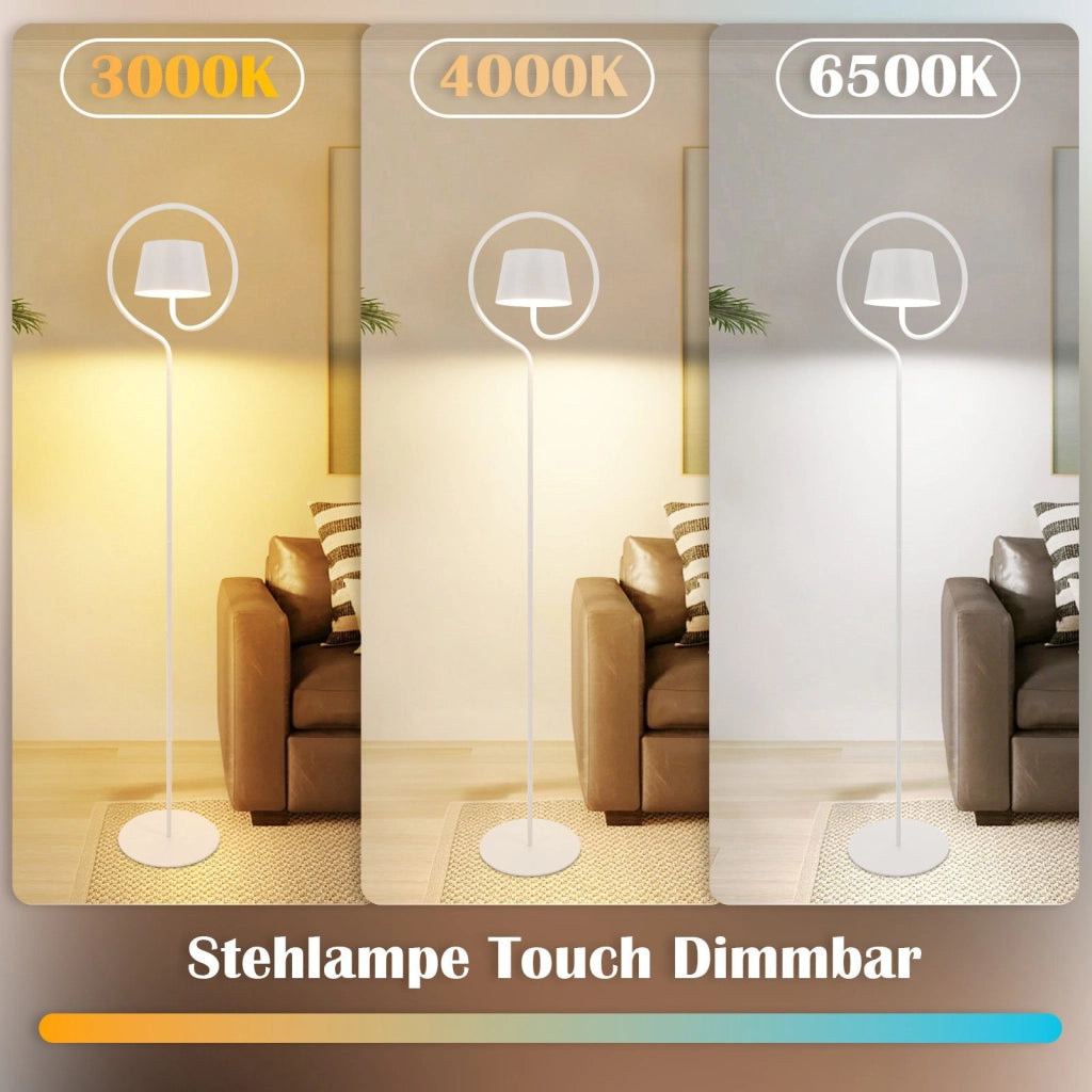 ZMH Lampada da terra LED solare da esterno senza fili dimmerabile touch 120cm per soggiorno