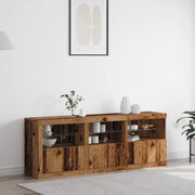 Credenza con Luci LED Legno Vecchio 181,5x37x67 cm Legno Ingegnerizzato