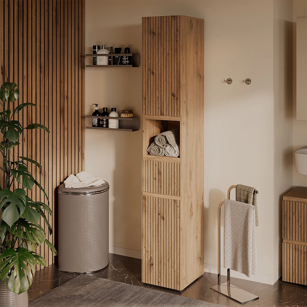 Vicco Armadio per il bagno Artigiano 30 x 181 cm con 2 porte