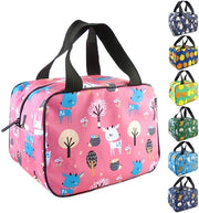 Borsa da Picnic Acquaparante con Isolamento Geometrico per Viaggio, Colazione, Ufficio, Lavoro, Picnic, Viaggio, Spiaggia, Auto (11L, Rosa)