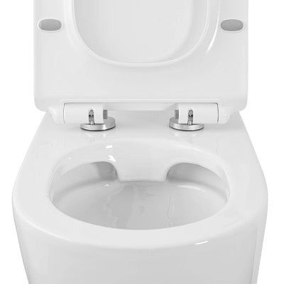 Wc filomuro Rimless in ceramica bianco lucido serie Tokyo