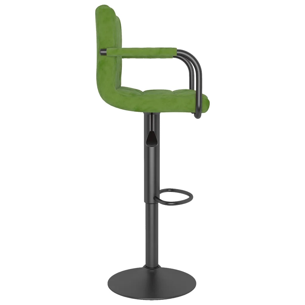 vidaXL Sgabelli da Bar 2 pz Verde Chiaro in Velluto