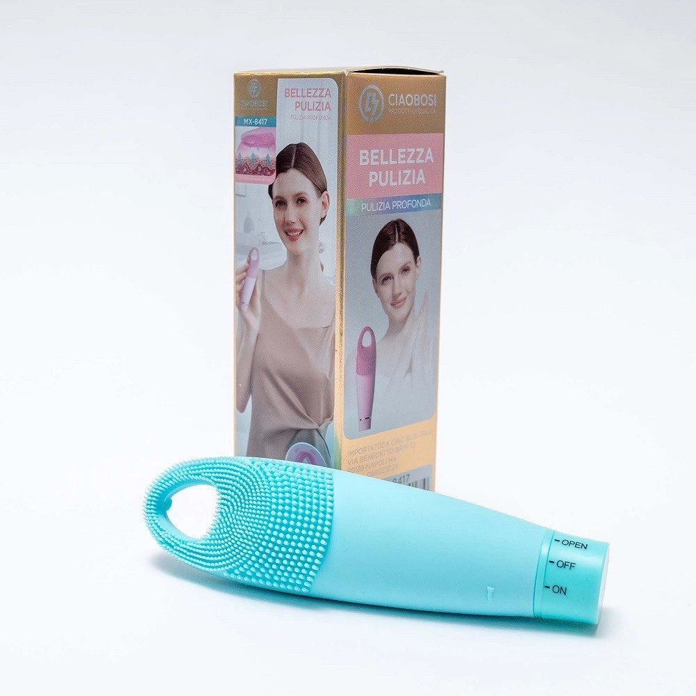 Trade Shop - Spazzola Per Pulizia Del Viso Elettrica Facciale Detergente Massaggio Mx-8417 -
